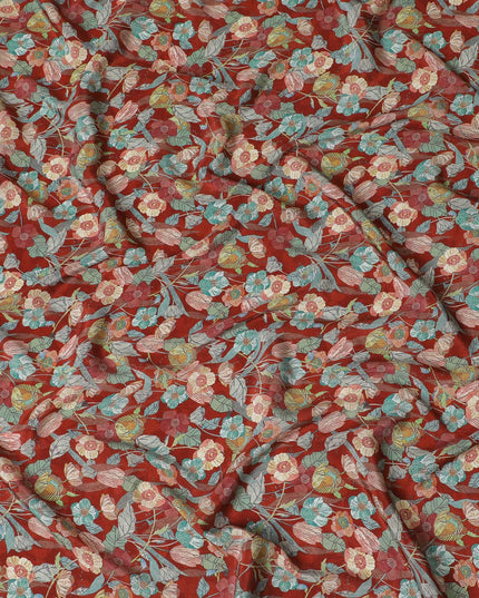 قماش كريب فيسكوز ساحر ريفي - عرض 110 سم - أناقة الأزهار للملابس الكاجوال والرسمية - شراء عبر الإنترنت-D18229