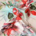 Luxurious Italian Silk Satin Fabric - Floral Print, 140cm Wide - Buy in Meters Online-D18312