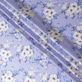 Exquisite Lavender Silk Satin Fabric - Italian Printed, 140cm Width - Shop Luxury Textiles Online-D18313