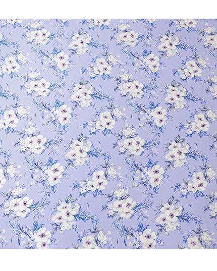 Exquisite Lavender Silk Satin Fabric - Italian Printed, 140cm Width - Shop Luxury Textiles Online-D18313