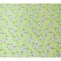 قماش ساتان حريري Spring Blossom - طباعة إيطالية باللون الأخضر الطازج، بعرض 140 سم - تسوق عبر الإنترنت-D18323