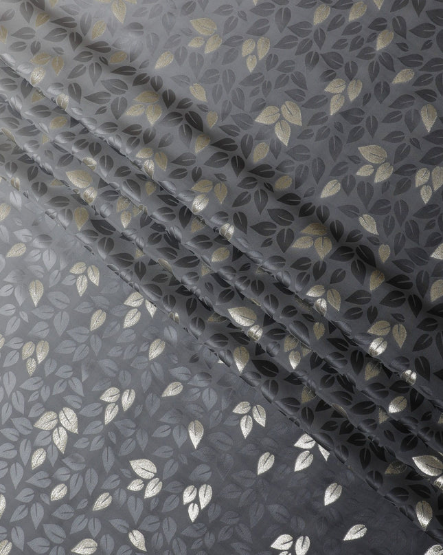 قماش ساتان حريري لامع من منتصف الليل - طباعة ذهبية فاخرة، بعرض 140 سم - اشترِ أقمشة حصرية عبر الإنترنت-D18331