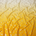 Solar Flare Leaf Silk Satin Fabric - Gilded Print, 140cm Wide - Exclusive Online Purchase from South Korea-D18332