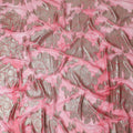 Light pink Premium pure French (Fransawi) silk chiffon garbasaar with gold metallic lurex in floral design-D17135
