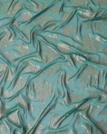 Garbasaar Pattern Forest green Premium pure French (Fransawi) silk chiffon garbasaar ...
