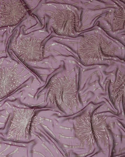 Garbasaar Pattern Plum premium pure French (Fransawi) silk chiffon garbasaar with baby ...