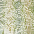 Light sage green Premium pure French (Fransawi) silk chiffon garbasaar with same tone, gold metallic lurex in abstract design-D17149 Regal Fabrics