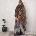 Multicolor Premium pure silk chiffon garbasaar with copper metallic lurex in abstract design-D17153 Regal Fabrics