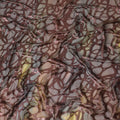 Multicolor Premium pure silk chiffon garbasaar with copper metallic lurex in abstract design-D17153 Regal Fabrics