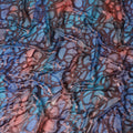 Multicolor Premium pure silk chiffon garbasaar with copper metallic lurex in abstract design-D17154 Regal Fabrics