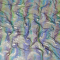 Multicolor Premium pure silk chiffon garbasaar with gold metallic lurex in Leaf design-D17165 Regal Fabrics