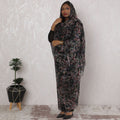 Elegant Traditional Sudanese Thobe - Silk Chiffon, 110cm Width, Floral Pattern, 4.5 mtrs Piece-D18431