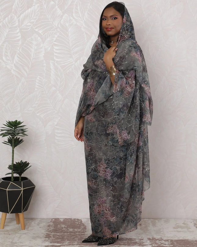 Sophisticated Traditional Sudanese Thobe - 110cm Silk Chiffon, Imported, 4.5 mtrs Cut-D18432 Regal Fabrics