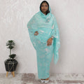 Mint Breeze Traditional Sudanese Thobe - Synthetic Chiffon with Metallic Lurex, 110cm Width, 4.5 Mtrs Piece-D18440 Regal Fabrics