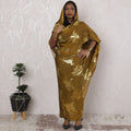 ثوب سوداني تقليدي ذهبي زيتوني - شيفون صناعي مع لوريكس ميتاليك، عرض 110 سم، قطعة 4.5 متر-D18452