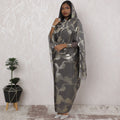 Gunmetal Glam Traditional Sudanese Thobe - Synthetic Chiffon with Metallic Lurex, 110cm Width, 4.5 Mtrs Piece-D18456