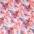 White Swiss 100% cotton voile fabric with baby pink, black, dark orange and off white print in floral design-D7214 Regal Fabrics