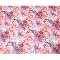 White Swiss 100% cotton voile fabric with baby pink, black, dark orange and off white print in floral design-D7214 Regal Fabrics