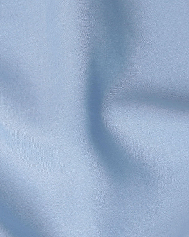 قماش كتان نقي ممتاز باللون الأزرق الفاتح 60Lea-D15881