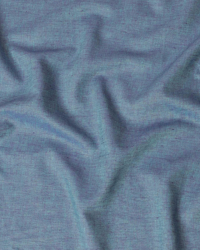 قماش كتان نقي ممتاز باللون الأزرق الصلب 60Lea-D15886