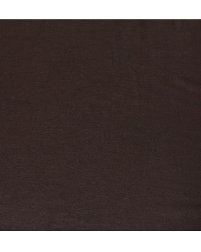قماش الكتان الخالص الفاخر باللون البني الموكا بتصميم متعرج - D15888