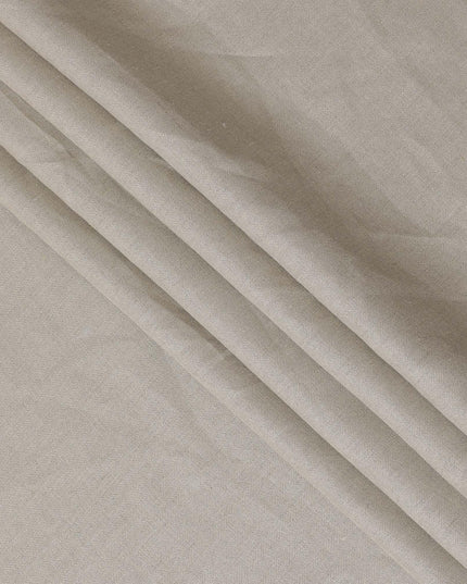 قماش الكتان الخالص باللون البيج بتصميم متعرج - D15889