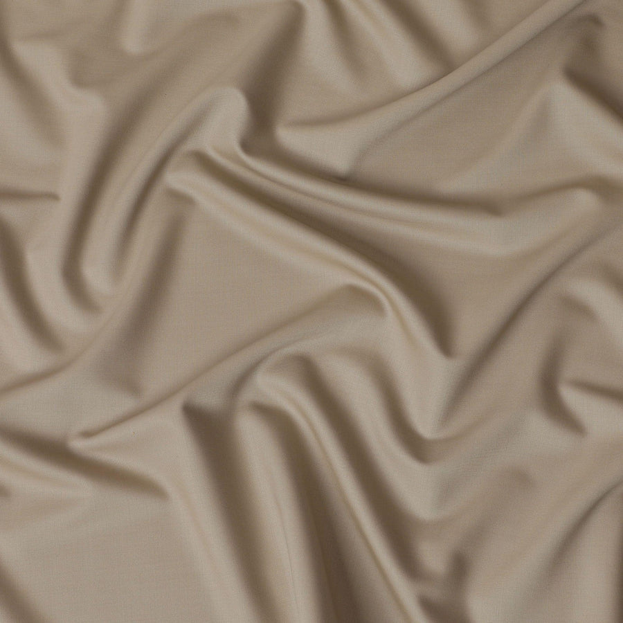 Beige Plain Premium pure English Super 120's all wool suiting fabric-D16453