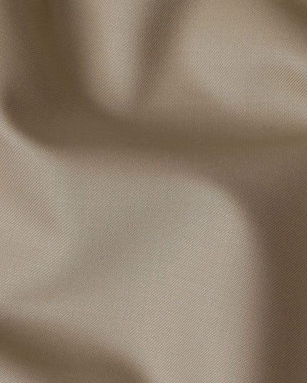 Beige Plain Premium pure English Super 120's all wool suiting fabric-D16453