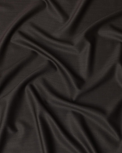 Greyish brown Premium pure Italian Super 120's all wool suiting fabric in self design-D16461