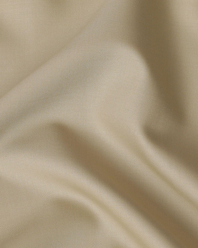 Beige Plain Premium pure Italian Super 150's wool suiting fabric-D16467
