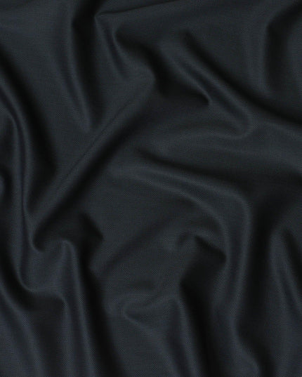 Petrol green Premium pure Italian Super 140's wool suiting fabric in self design-D16469