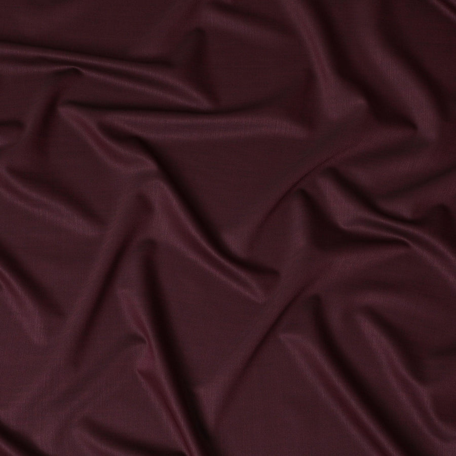 Maroon Plain Premium pure Italian Super 150's wool suiting fabric-D16473 Regal Fabrics