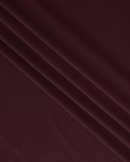 Maroon Plain Premium pure Italian Super 150's wool suiting fabric-D16473 Regal Fabrics