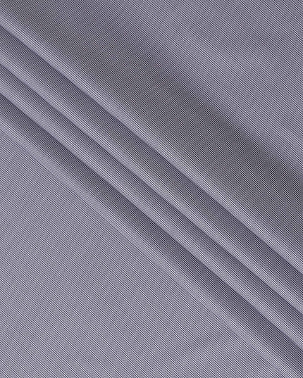 قماش القميص الأزرق الإيطالي الفاخر بنسبة 100% من القطن مع طباعة بيضاء بتصميم ذاتي-D16478