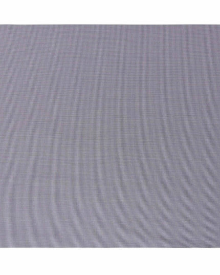 قماش القميص الأزرق الإيطالي الفاخر بنسبة 100% من القطن مع طباعة بيضاء بتصميم ذاتي-D16478