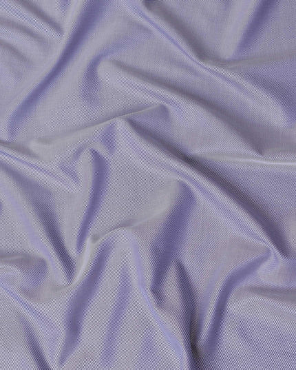 قماش القمصان الإيطالي الفاخر بنسبة 100% من القطن الإيطالي باللون الأزرق اللافندر مع طباعة بيضاء في نسيج قطني طويل-D16479