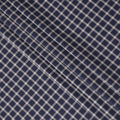 Navy blue Premium 100% cotton shirting fabric with beige and red print in checks design-D16846 Regal Fabrics