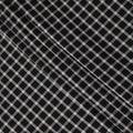 Black Premium 100% cotton shirting fabric with beige and red print in checks design-D16847