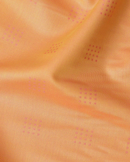 Light orange Premium 100% Giza cotton shirting fabric in self design-D16853