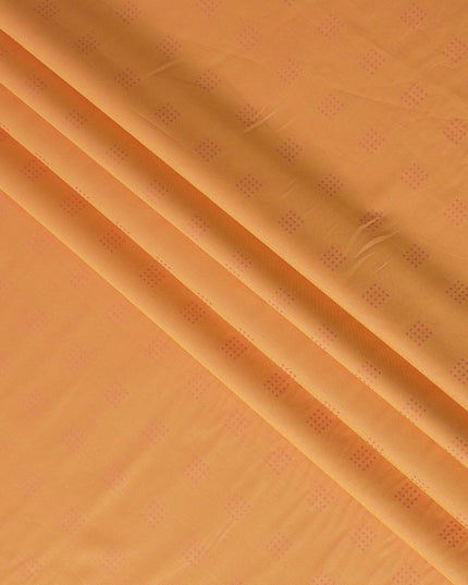 Light orange Premium 100% Giza cotton shirting fabric in self design-D16853