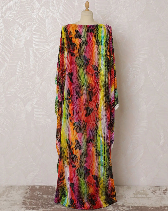 Multicolor Premium pure Italian Silk chiffon velvet makmal dirac fabric in animal skin design-D16521 Regal Fabrics
