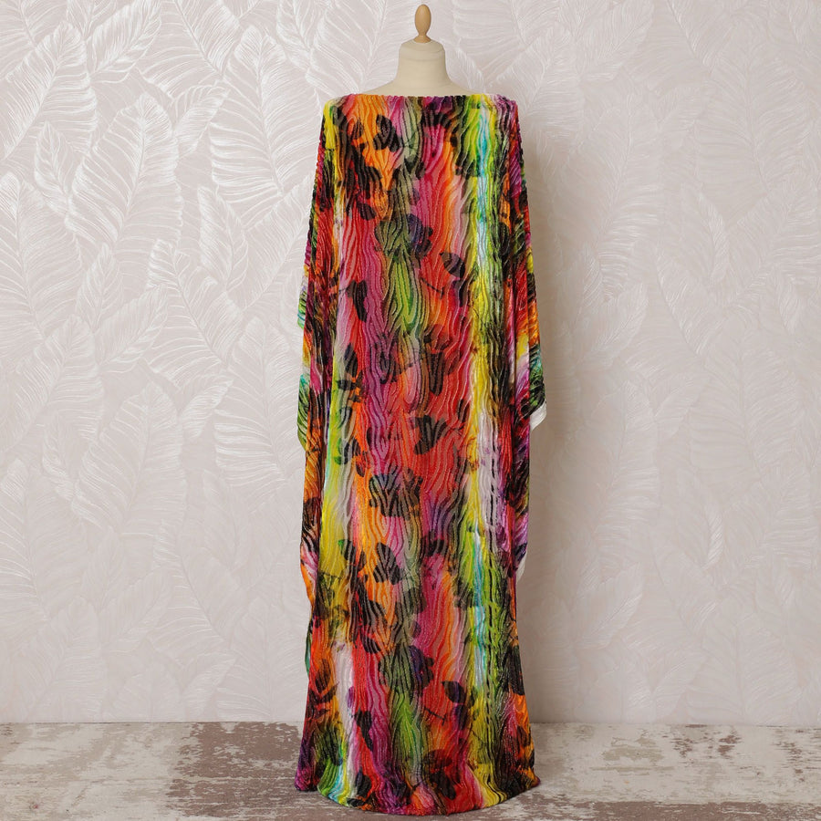 Multicolor Premium pure Italian Silk chiffon velvet makmal dirac fabric in animal skin design-D16521 Regal Fabrics