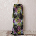 Multicolor Premium Italian silk chiffon velvet makmal dirac fabric fabric with same tone metallic lurex in floral design-D16604 Regal Fabrics