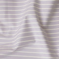 Light lilac Premium 100% cotton shirting fabric with white print in stripe design-D16635