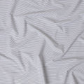White Premium pure Italian 100% cotton shirting fabric with black print in stripe design-D16646