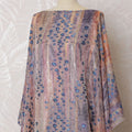 Multicolor Premium pure French (Fransawi) silk chiffon dirac fabric with blue viscose and same tone metallic lurex in floral design-D16664 Regal Fabrics