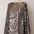 Wine purple Premium pure French (Fransawi) silk chiffon dirac fabric with gold metallic lurex in abstract design-D16668 Regal Fabrics