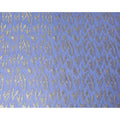 Royal blue Premium pure silk chiffon fabric with gold and silver metallic lurex in abstract design-D17214