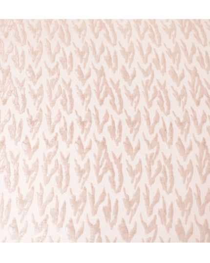 قماش شيفون حريري خالص فاخر مع لوريكس معدني ذهبي وفضي بتصميم تجريدي -D17216