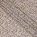 Nature-Inspired Leaf Print Viscose Crepe Fabric - Earthy Elegance, Soft Texture, 110cm Wide (India)  - D17635